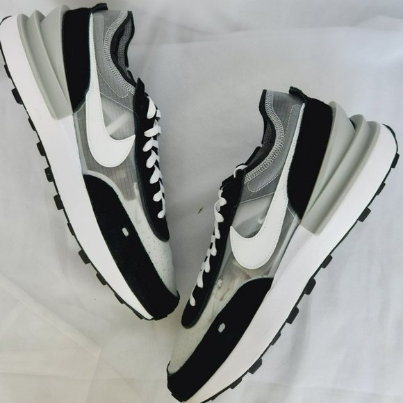 MEN'S NIKE WAFFLE ONE DO8014-004 GREY BLACK WHITE RUNNING SNEAKERS - Picture 1 of 10